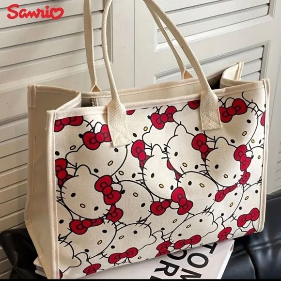 Hello Kitty Shopping Canvas Bag - Picture 1 of 2